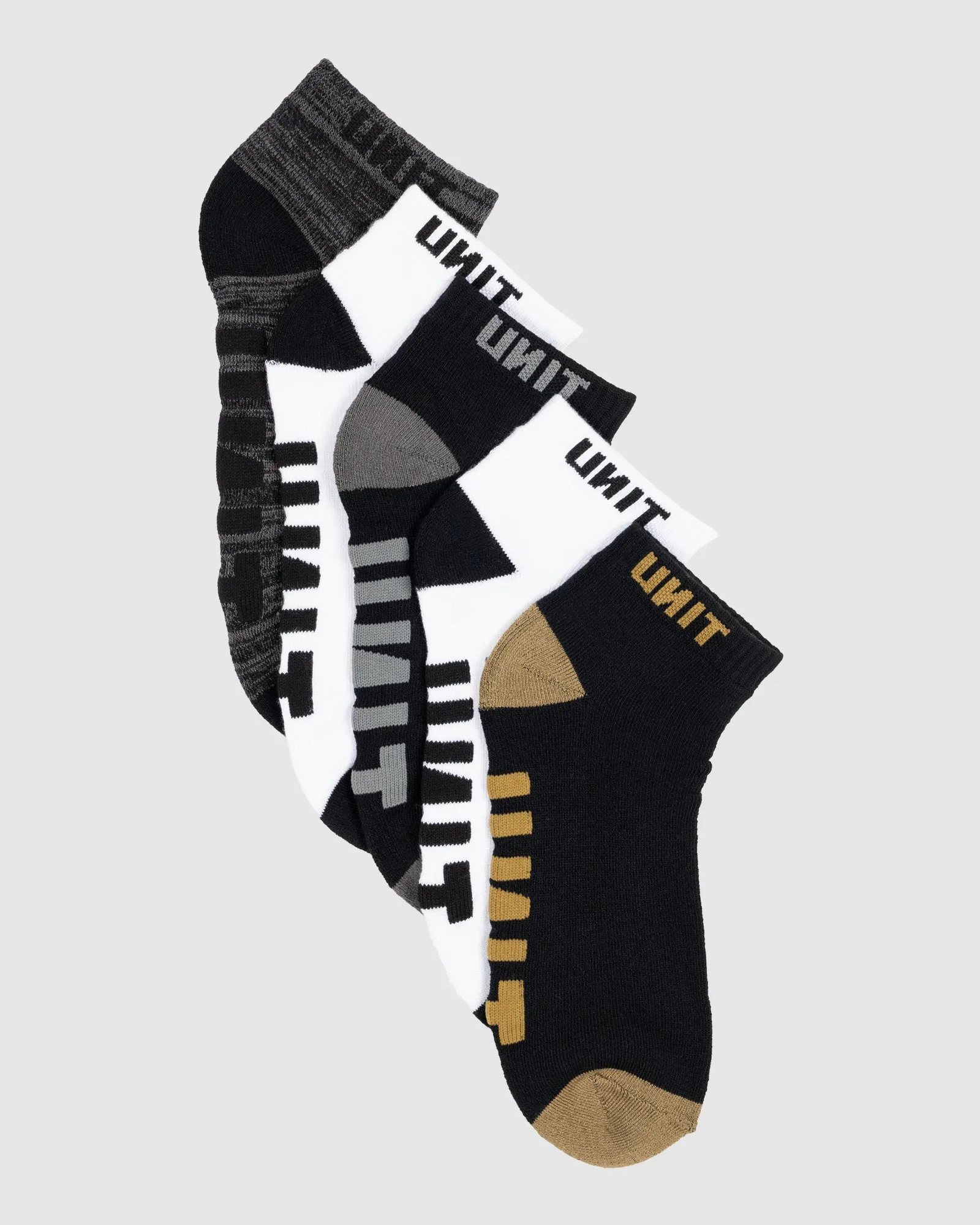 UNIT Vital Men's Bamboo Lo-Lux Socks -  5 Pack
