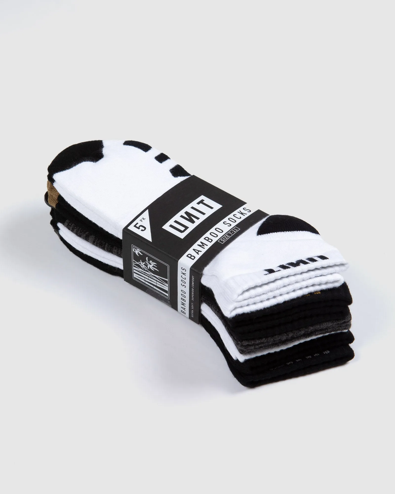 UNIT Vital Men's Bamboo Lo-Lux Socks -  5 Pack