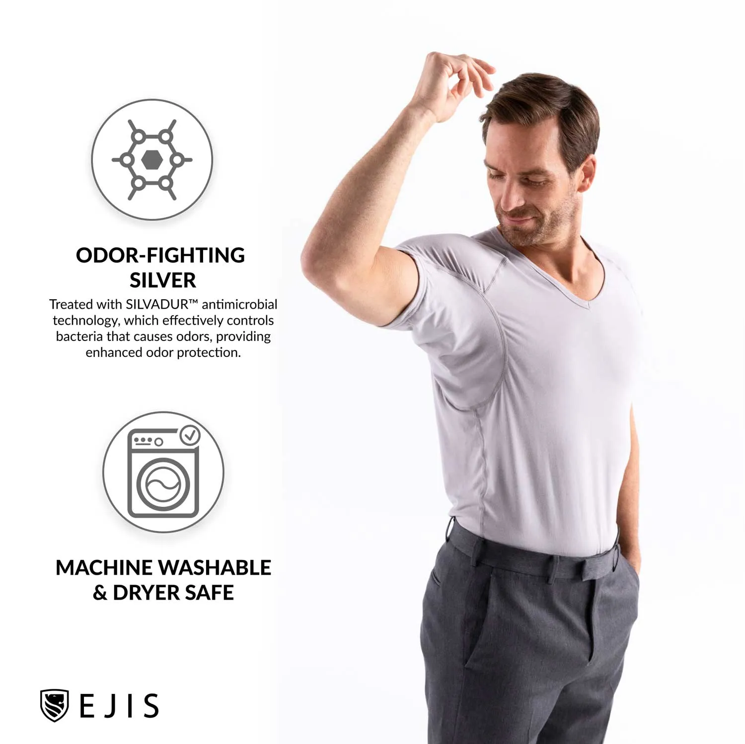 V-Neck Micro Modal Sweat Proof Undershirt For Men - Black 6-Pack