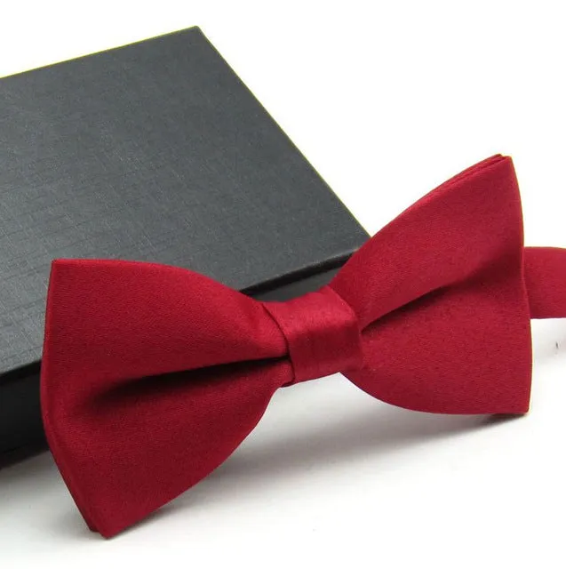 Veektie  Solid Colors Fashion Bow Ties For Men Bowtie Tuxedo Classic  Wedding Party  Red Black White Butterfly  Brand Cravate