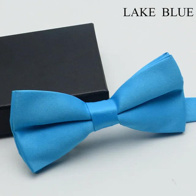 Veektie  Solid Colors Fashion Bow Ties For Men Bowtie Tuxedo Classic  Wedding Party  Red Black White Butterfly  Brand Cravate