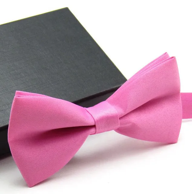 Veektie  Solid Colors Fashion Bow Ties For Men Bowtie Tuxedo Classic  Wedding Party  Red Black White Butterfly  Brand Cravate