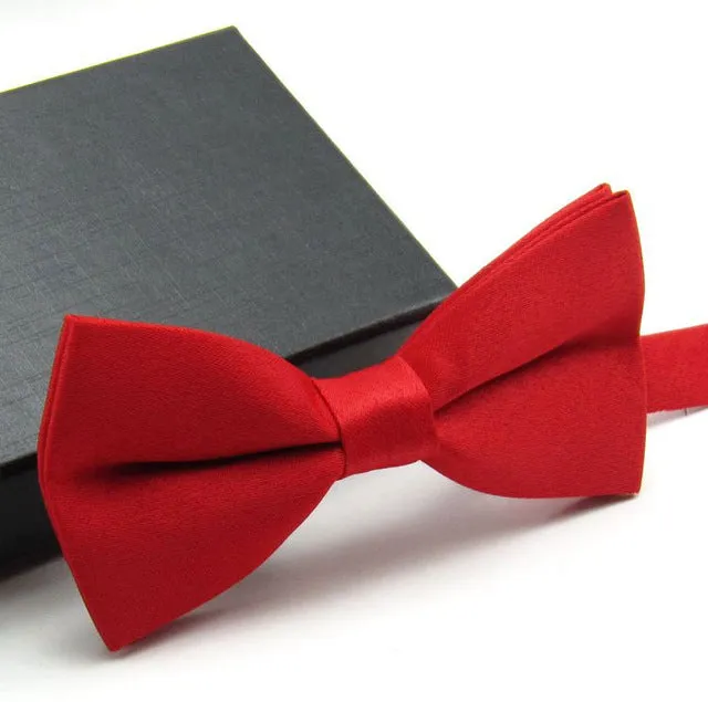 Veektie  Solid Colors Fashion Bow Ties For Men Bowtie Tuxedo Classic  Wedding Party  Red Black White Butterfly  Brand Cravate
