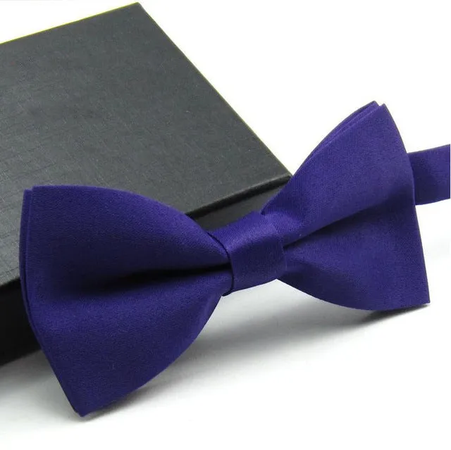 Veektie  Solid Colors Fashion Bow Ties For Men Bowtie Tuxedo Classic  Wedding Party  Red Black White Butterfly  Brand Cravate