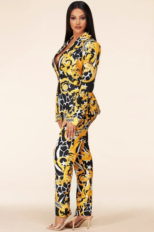 Venesse Blazer Pants Set
