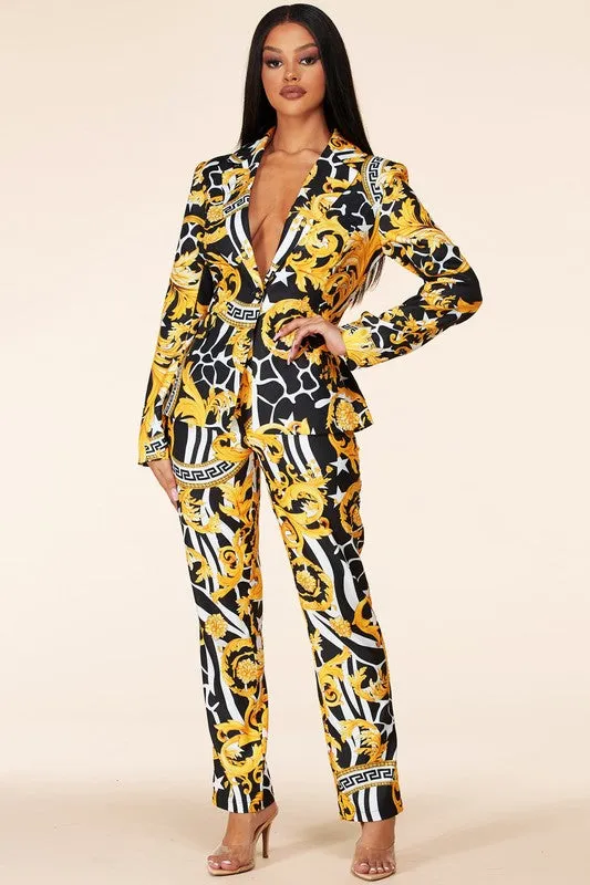 Venesse Blazer Pants Set