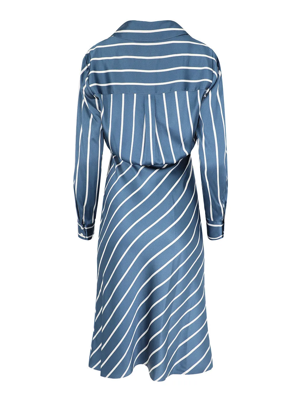 Veronica Beard Otis Dress in Blue Stone/Off White