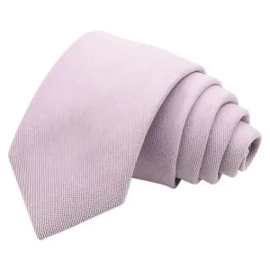 Viola Soft Purple Cotton Blend Skinny Tie