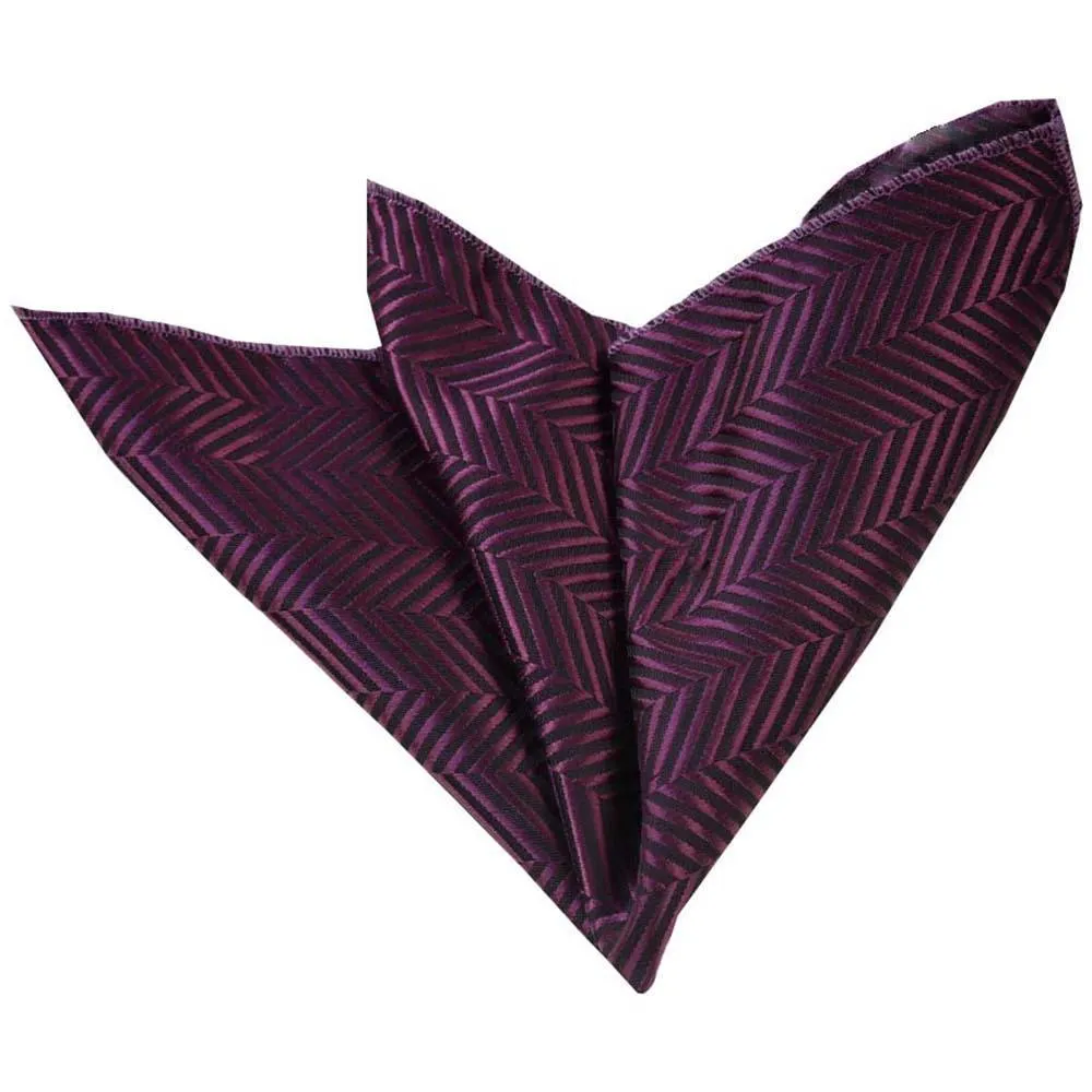 Violet Purple Black Pocket Square for Men - Premium Silk Handkerchiefs for Suits