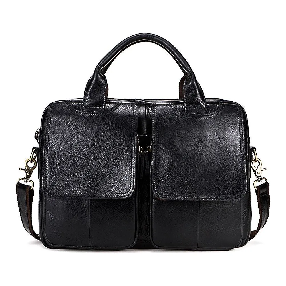 WESTAL Men's Briefcase Leather Laptop Bag Genuine Leather 8002