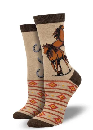 Wild Horses Women's Bamboo Socks