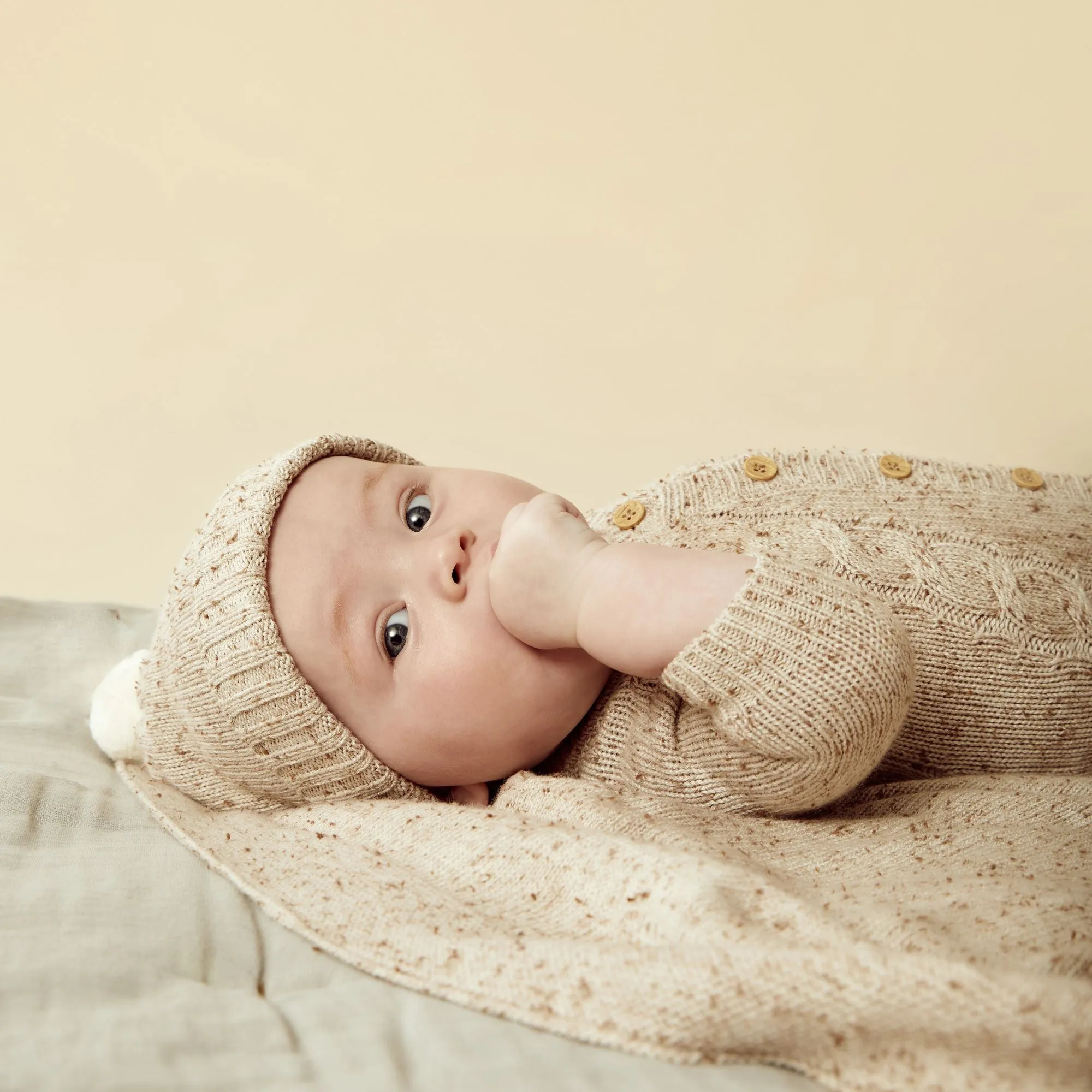Wilson   Frenchy Knitted Hat - Almond Fleck