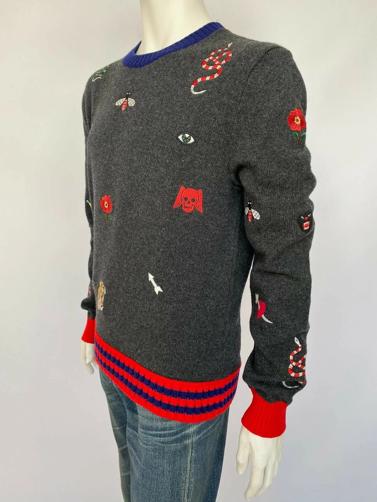 Wool Sweater With Embroideries