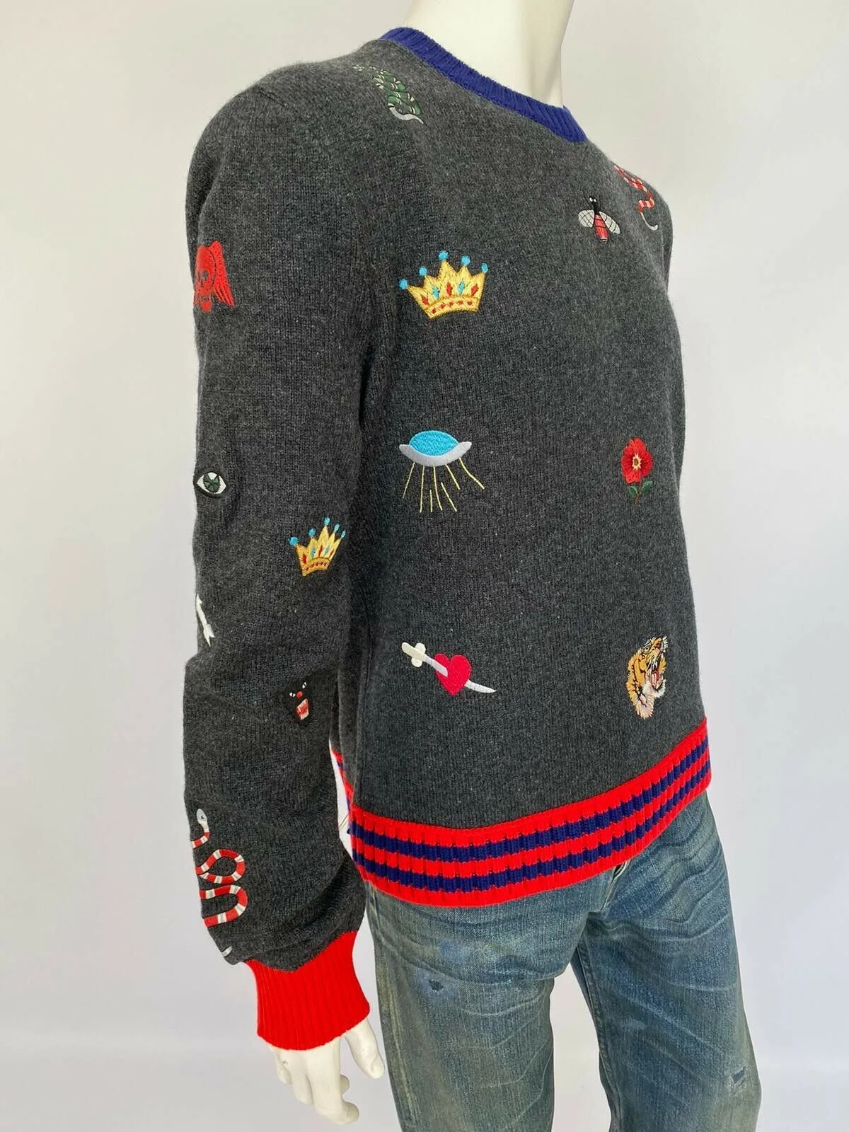 Wool Sweater With Embroideries