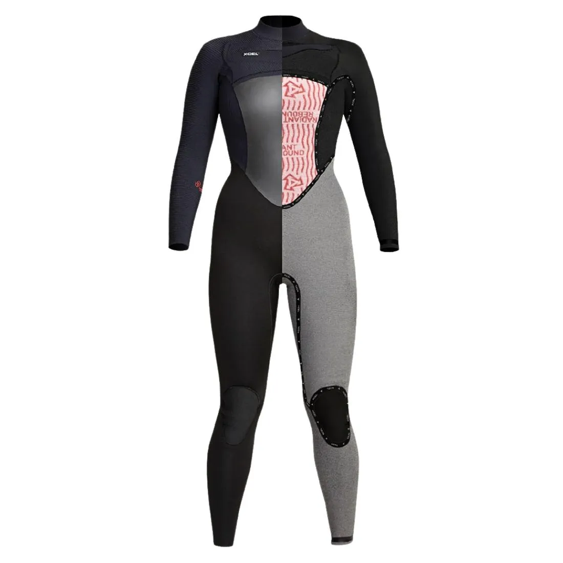 Xcel Womens 5/4mm Infiniti Chest Zip Wetsuit - Black