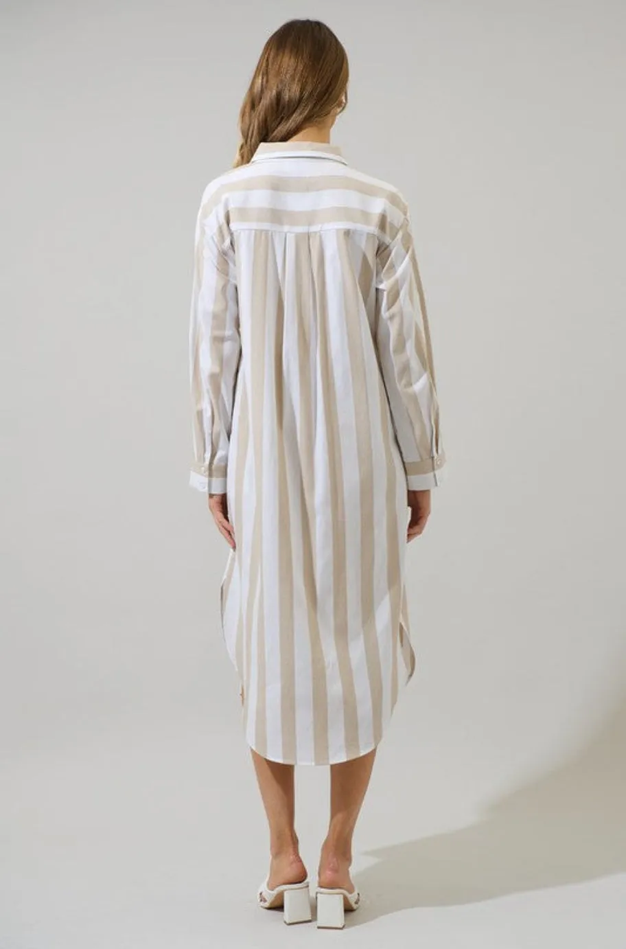 Zahra Striped Midi Dress