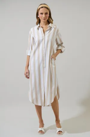Zahra Striped Midi Dress