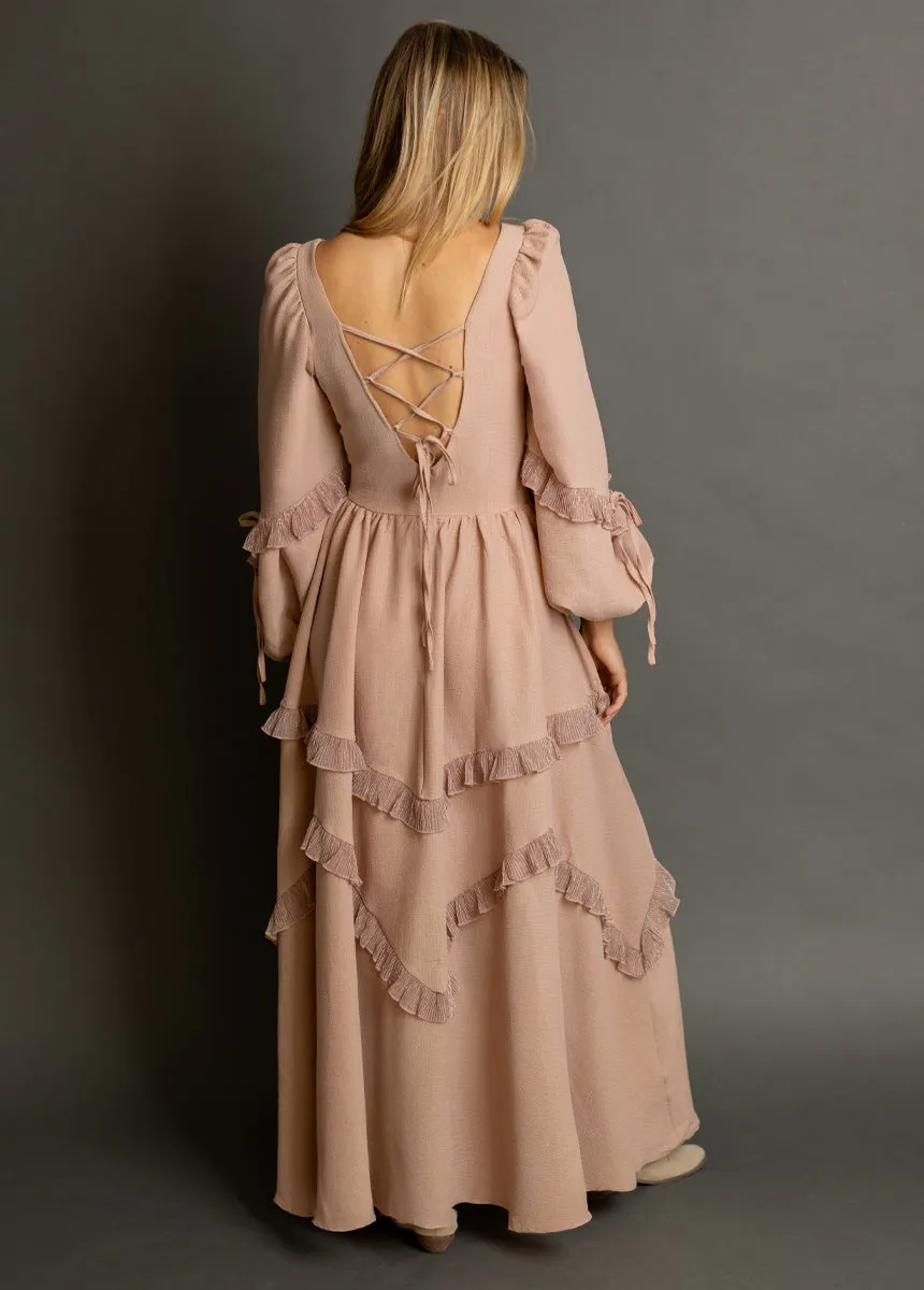 Zaynab Dress in Blush Rosegold